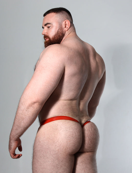 Latex Violation Thong - Red