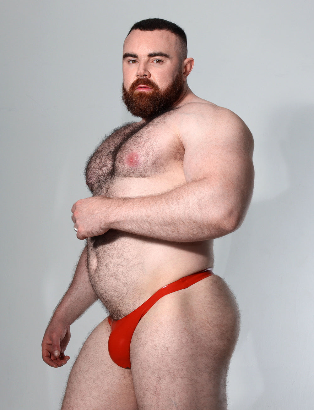 Latex Violation Thong - Red