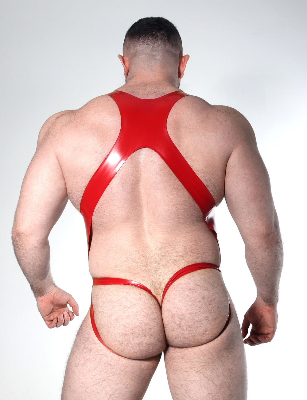 Latex Violation Two Piece Suit - Red