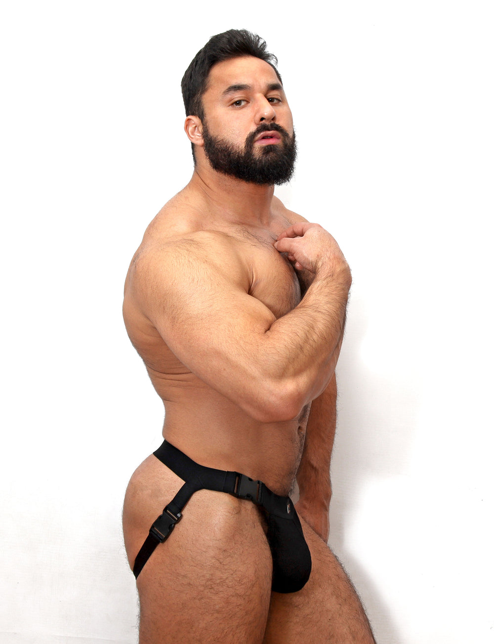 Chrome Jockstrap - Black Hardware