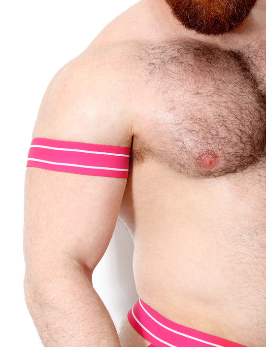 Treble Elastic Armbands - Fuchsia (2 set)